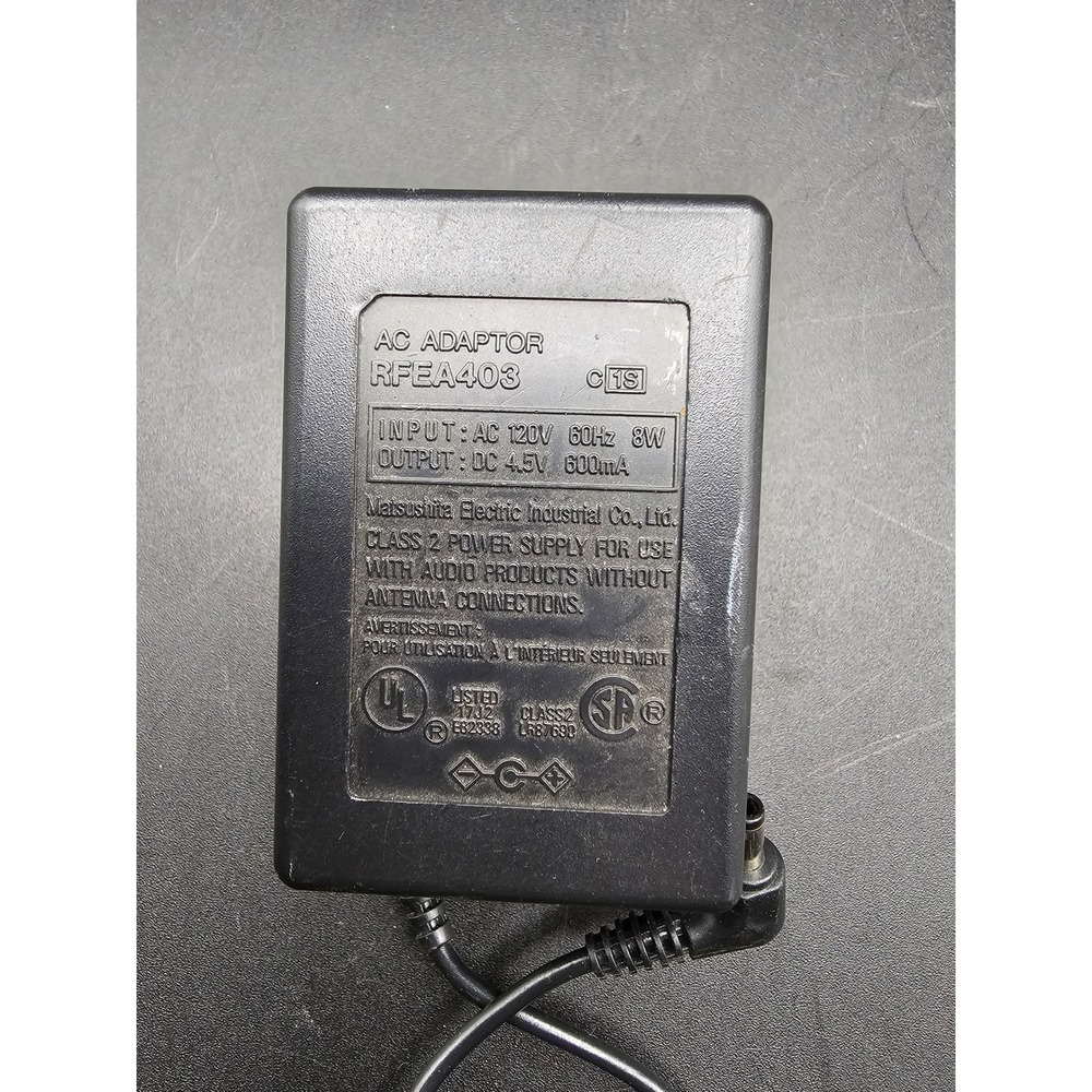 Matsushita Electric RFEA403 AC Adaptor 4.5V 600mA Power Supply Audio Products 4